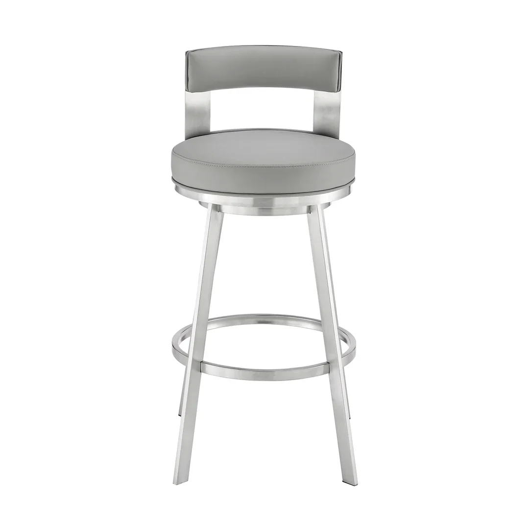 Modern Round Back Swivel Bar Stool - Image 11