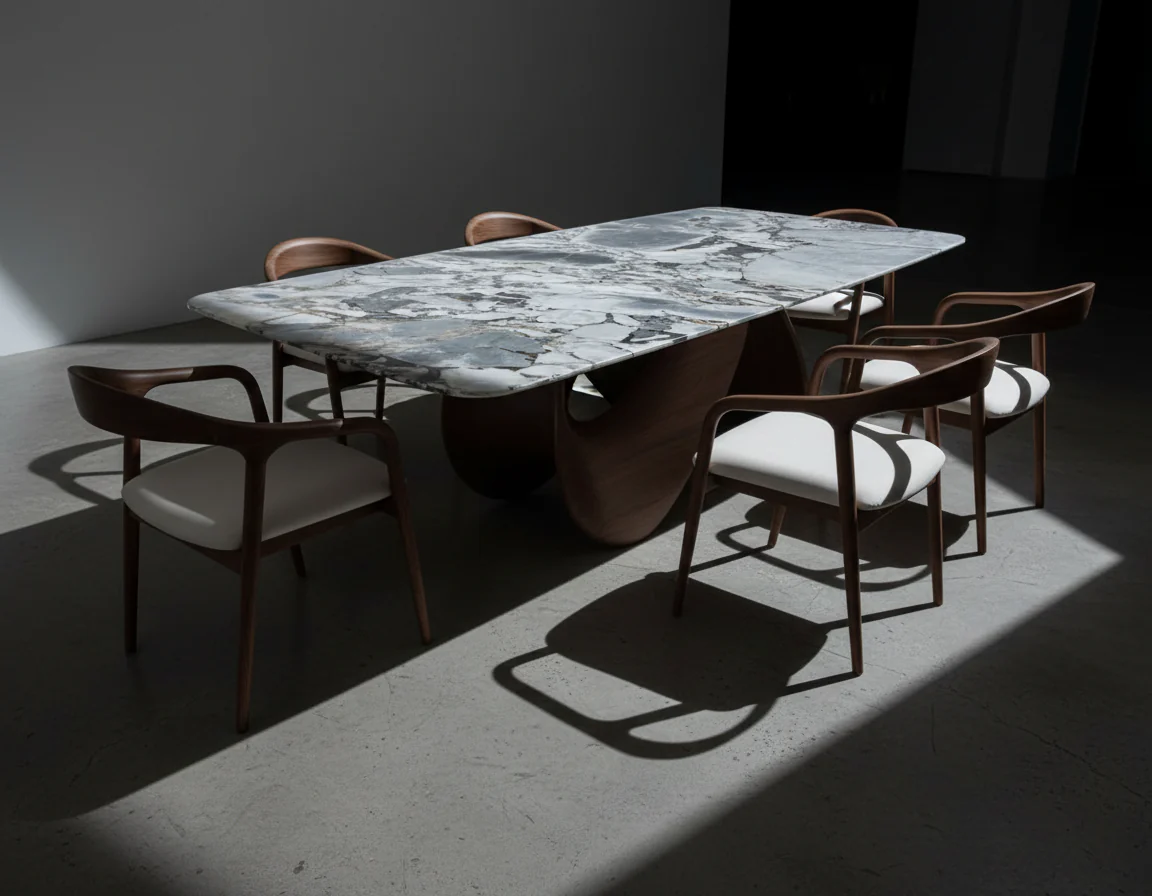Koi Marble Dining Table - Image 6