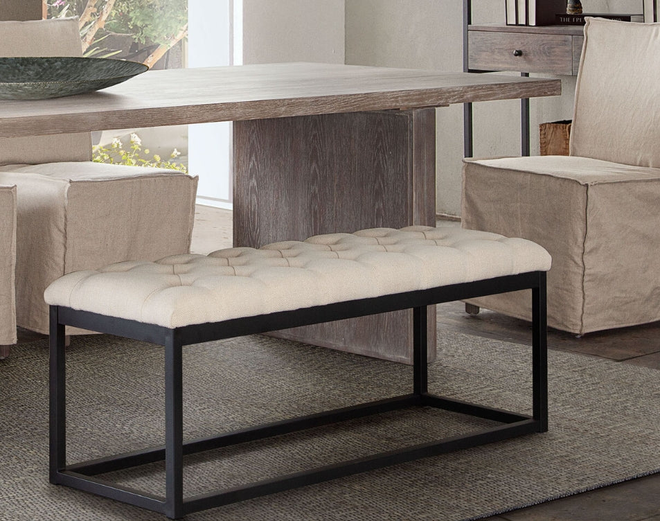 Modern Tufted Ottoman - Image 8
