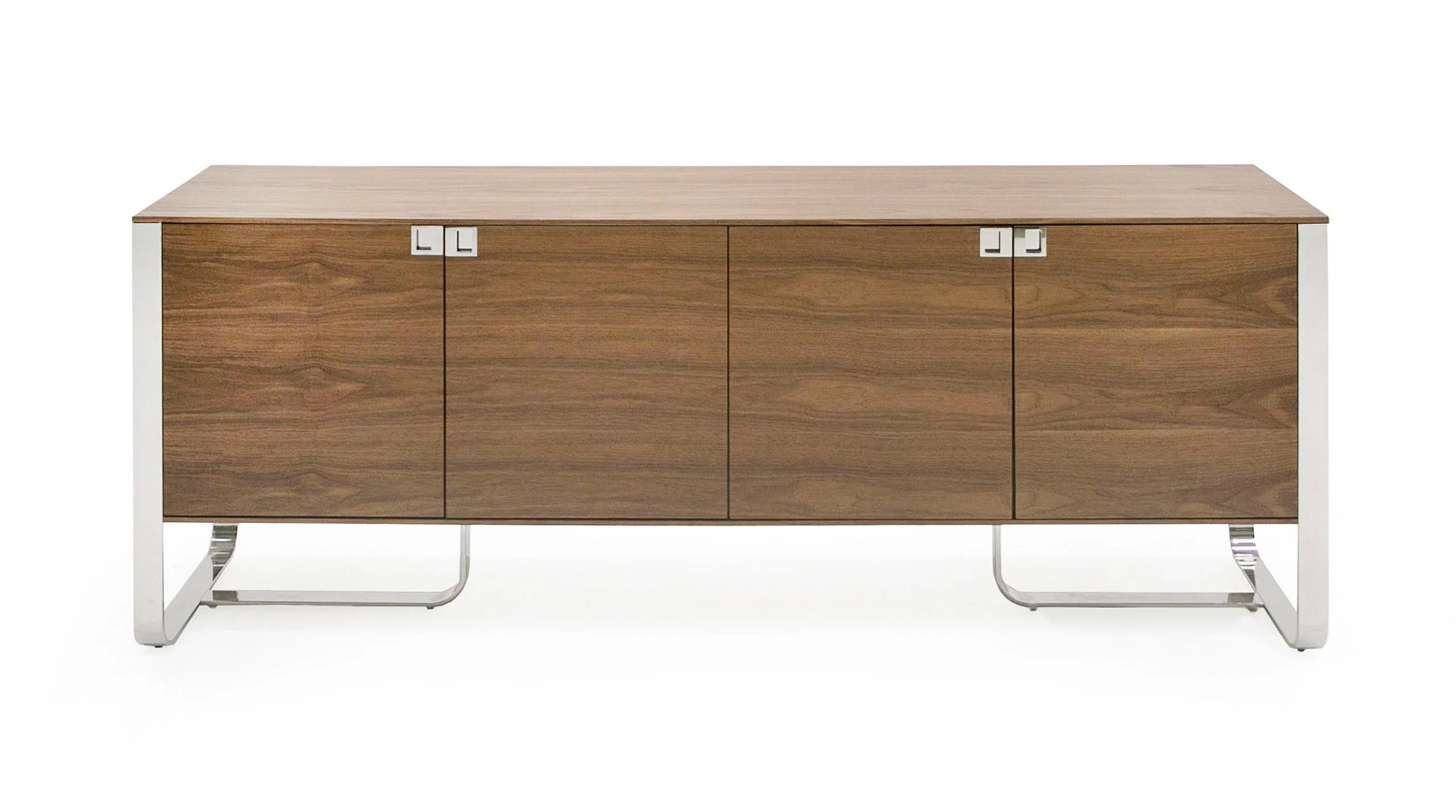 Modern Walnut Veneer Buffet