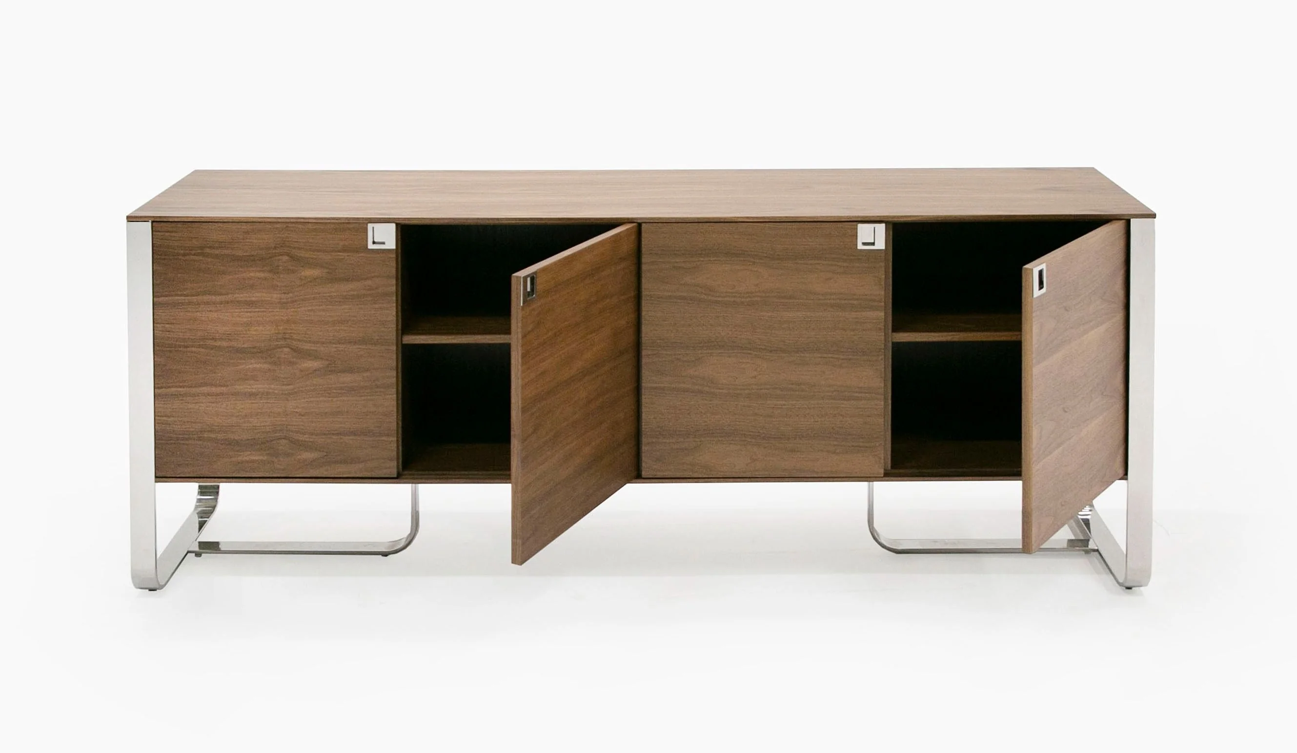Modern Walnut Veneer Buffet - Image 3