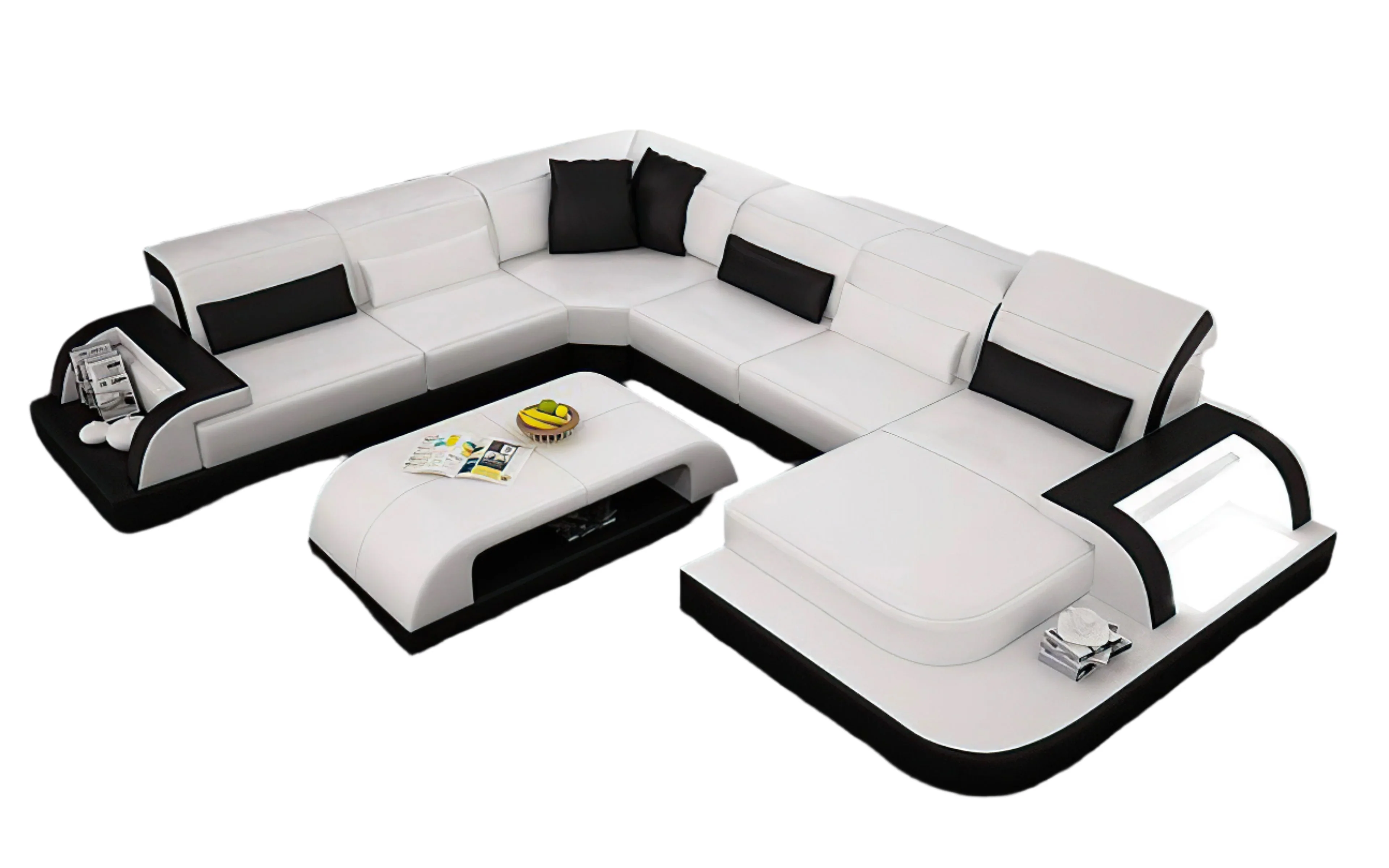 Marco Leather Sectional with Adjustable Headrest - Image 10