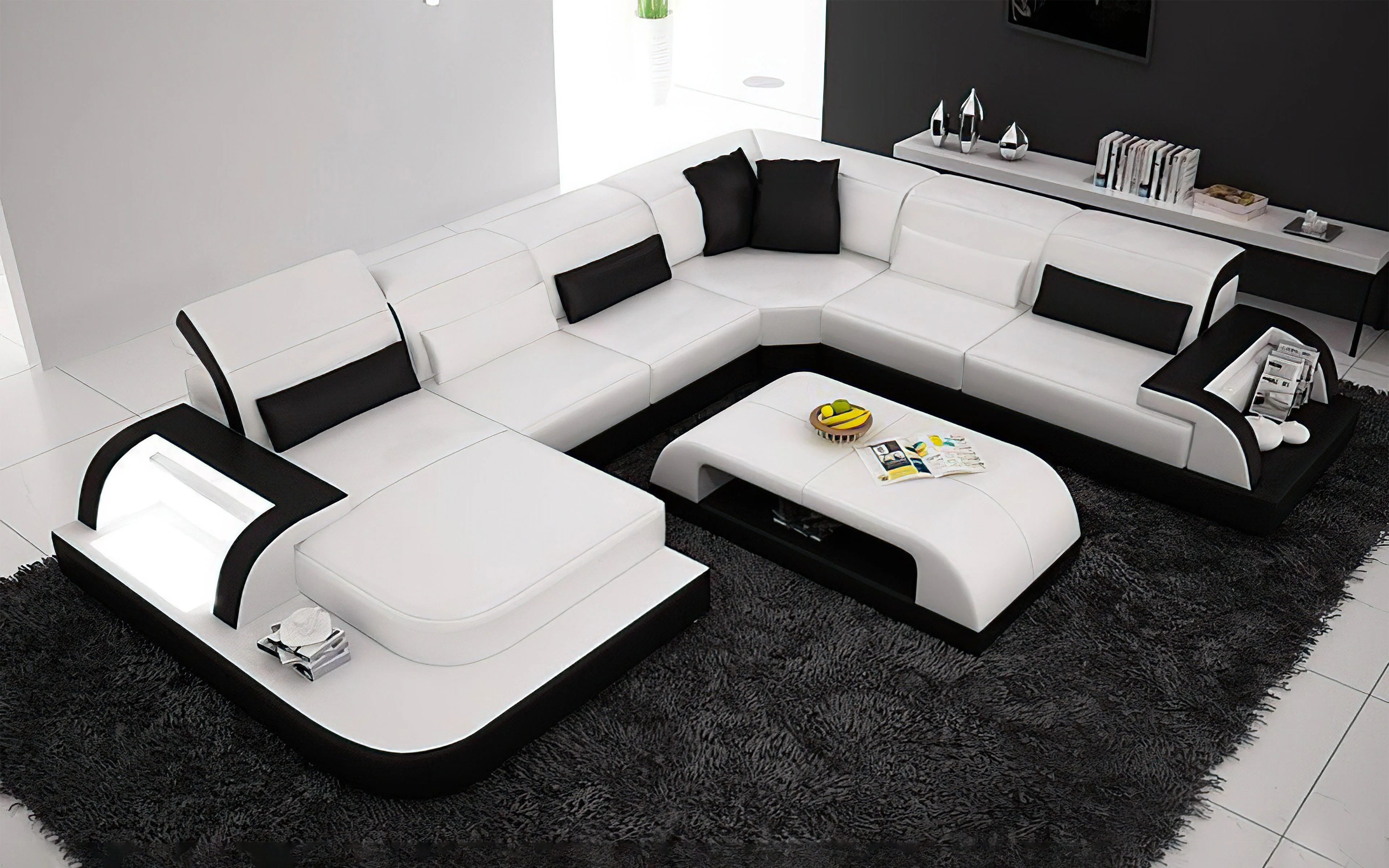 Marco Leather Sectional with Adjustable Headrest - Image 5