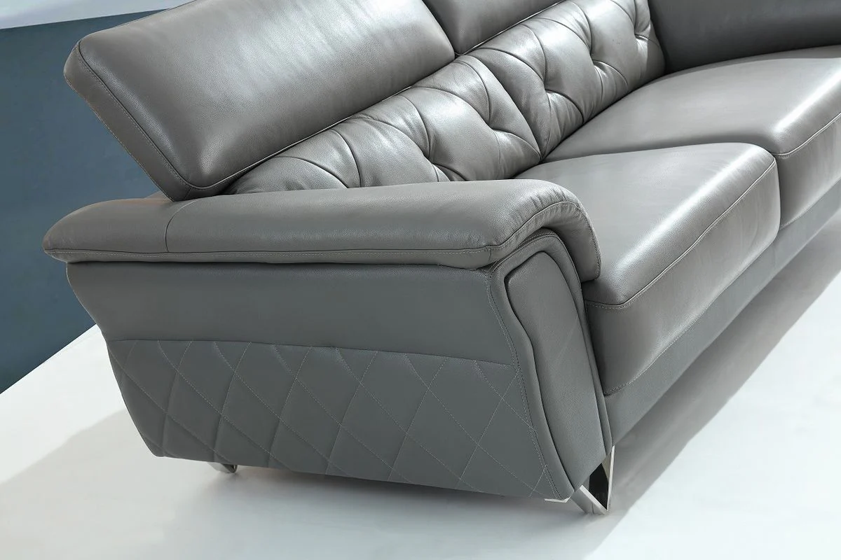 Monarch Noble Leather Sofa Set - Image 4