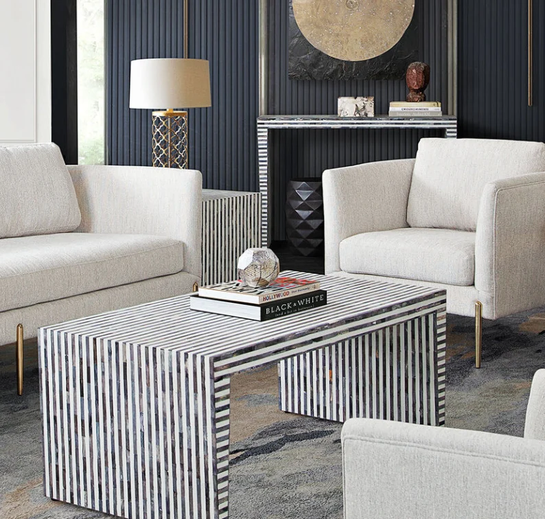 Monochrome Mosaic Coffee Table - Image 7