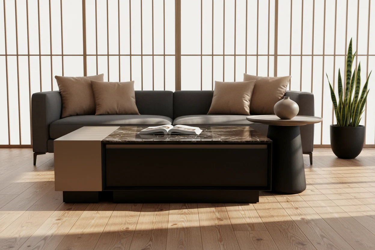 Monolith Marble Coffee Table Set - Image 3