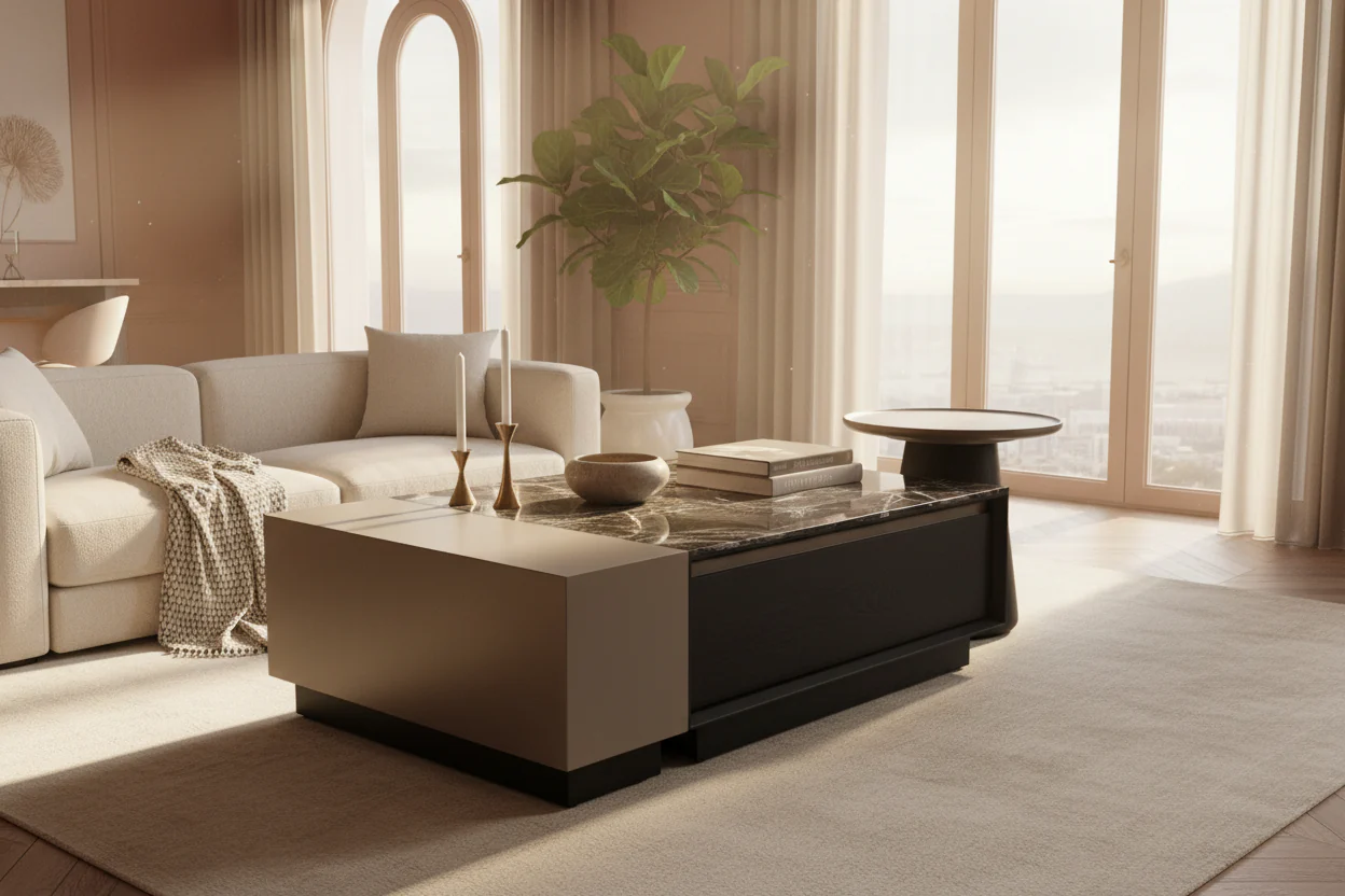 Monolith Marble Coffee Table Set - Image 7