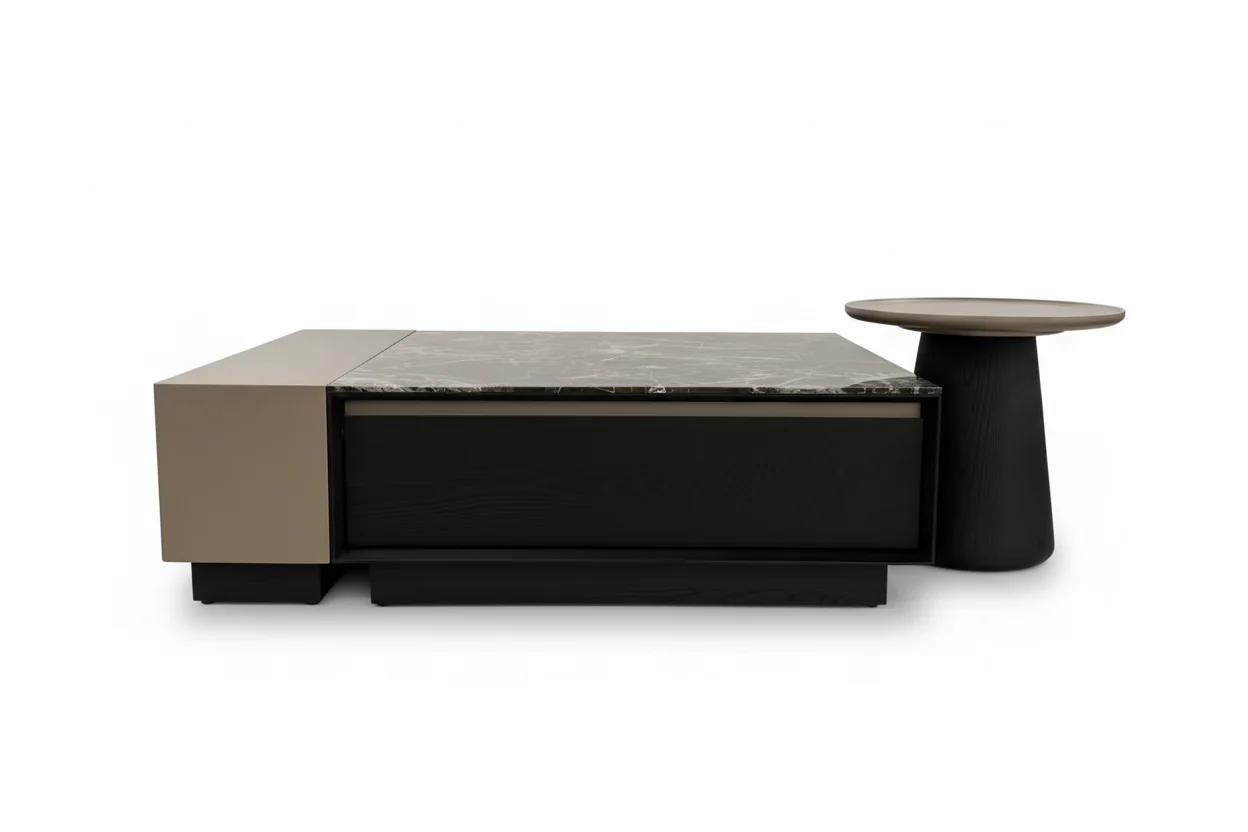 Monolith Marble Coffee Table Set - Image 9