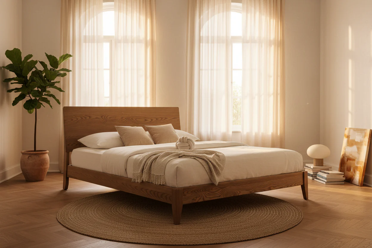 Natural Harmony Wooden Bed - Image 10