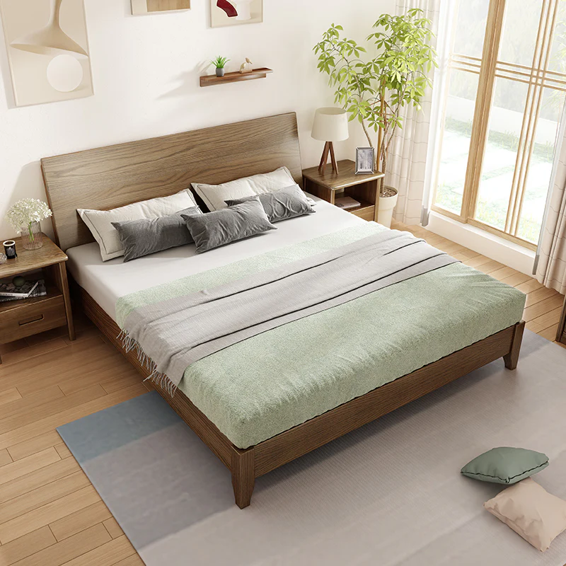 Natural Harmony Wooden Bed - Image 3