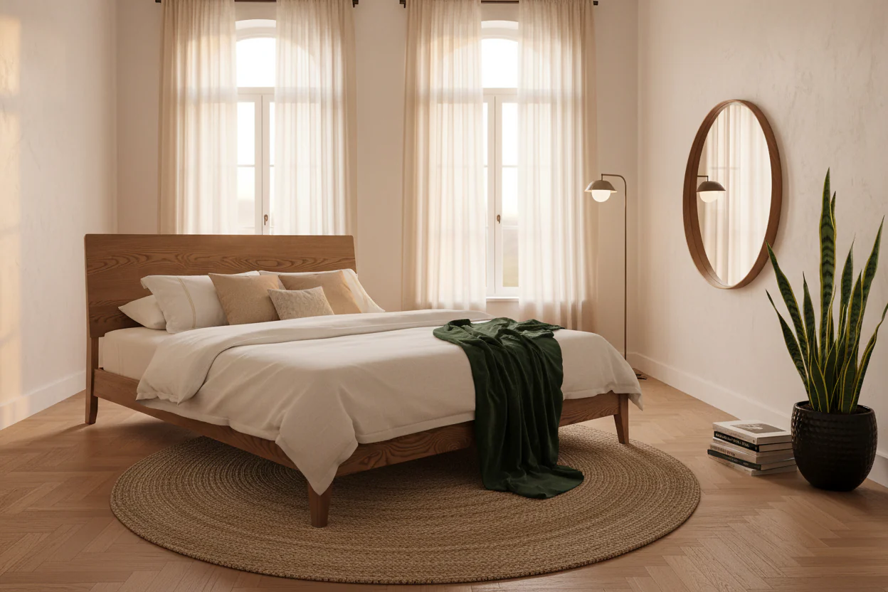 Natural Harmony Wooden Bed - Image 5