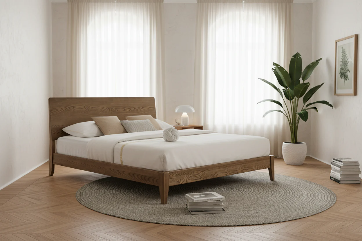 Natural Harmony Wooden Bed - Image 9
