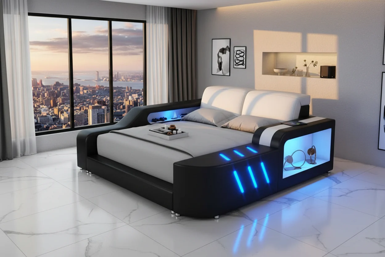 Fusion Smart LED Platform Bed - Image 4