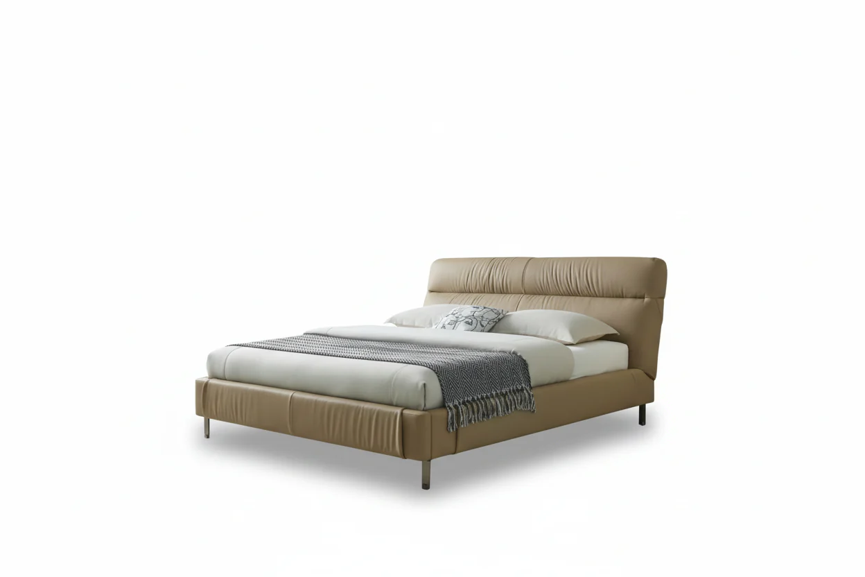 Nest Tucked Leather Bed - Image 10
