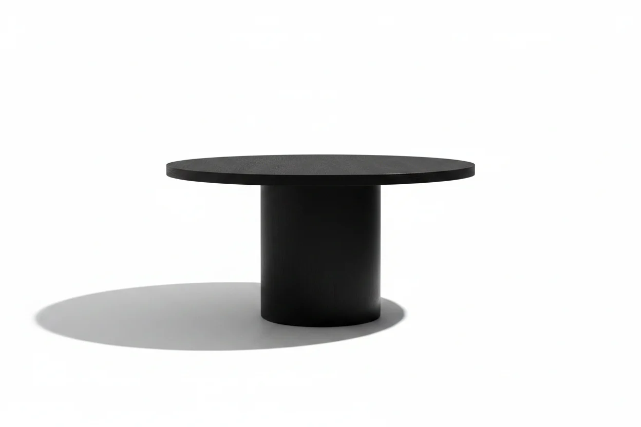 Noir Round Pedestal Dining Table
