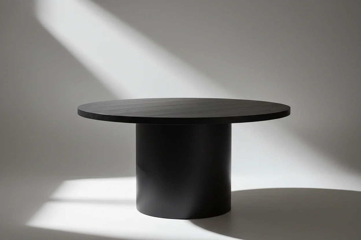 Noir Round Pedestal Dining Table - Image 2