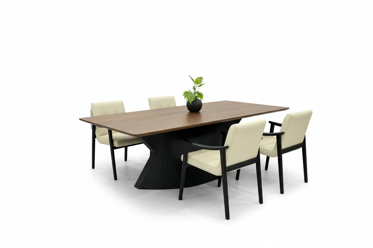 Noir Walnut Dining Table - Image 6