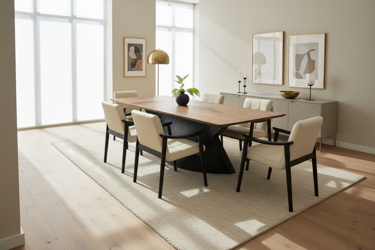 Noir Walnut Dining Table - Image 7