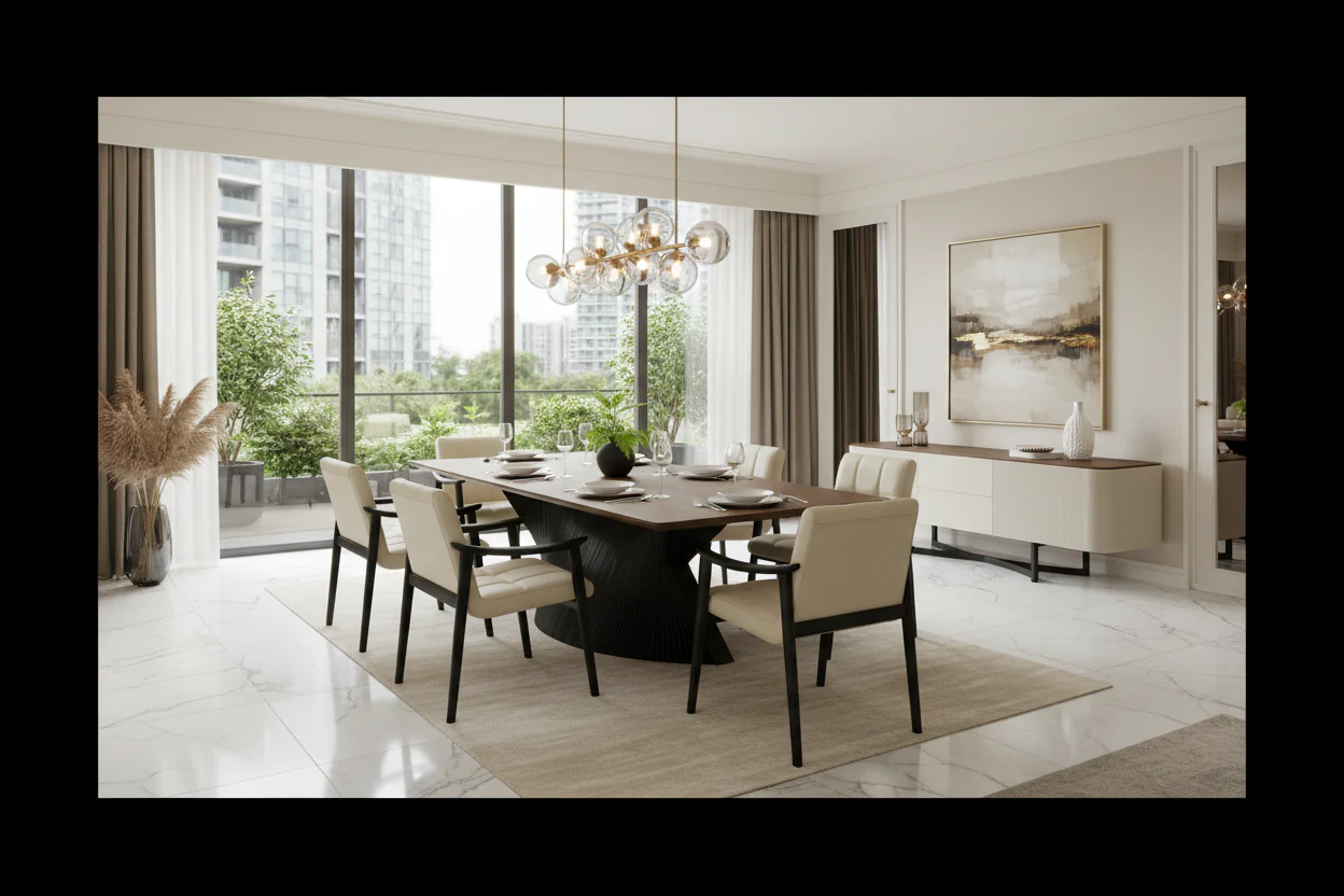 Noir Walnut Dining Table - Image 8