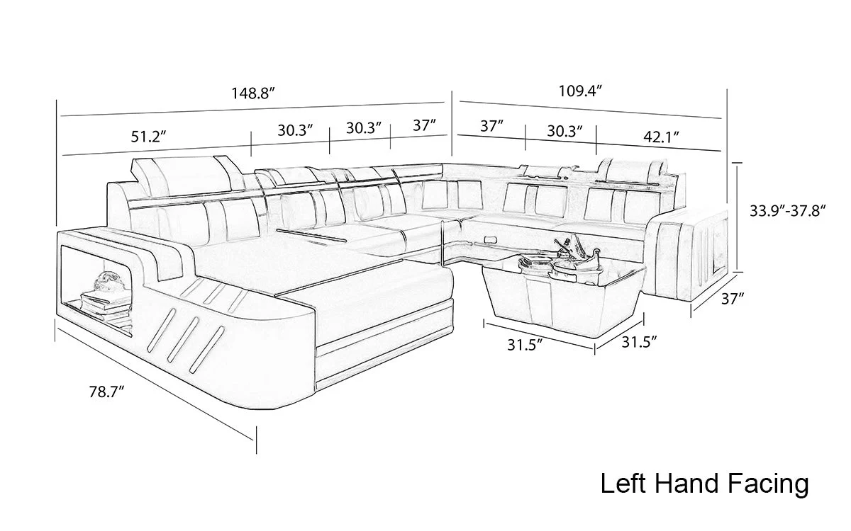 Nova Glow LED Sectional - Image 17