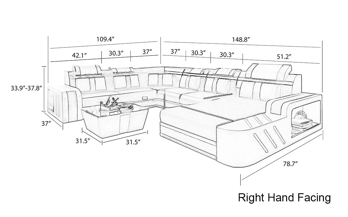 Nova Glow LED Sectional - Image 18