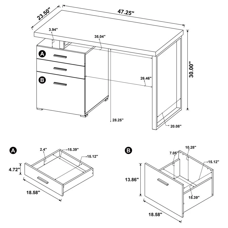Novara Office Desk - Image 8