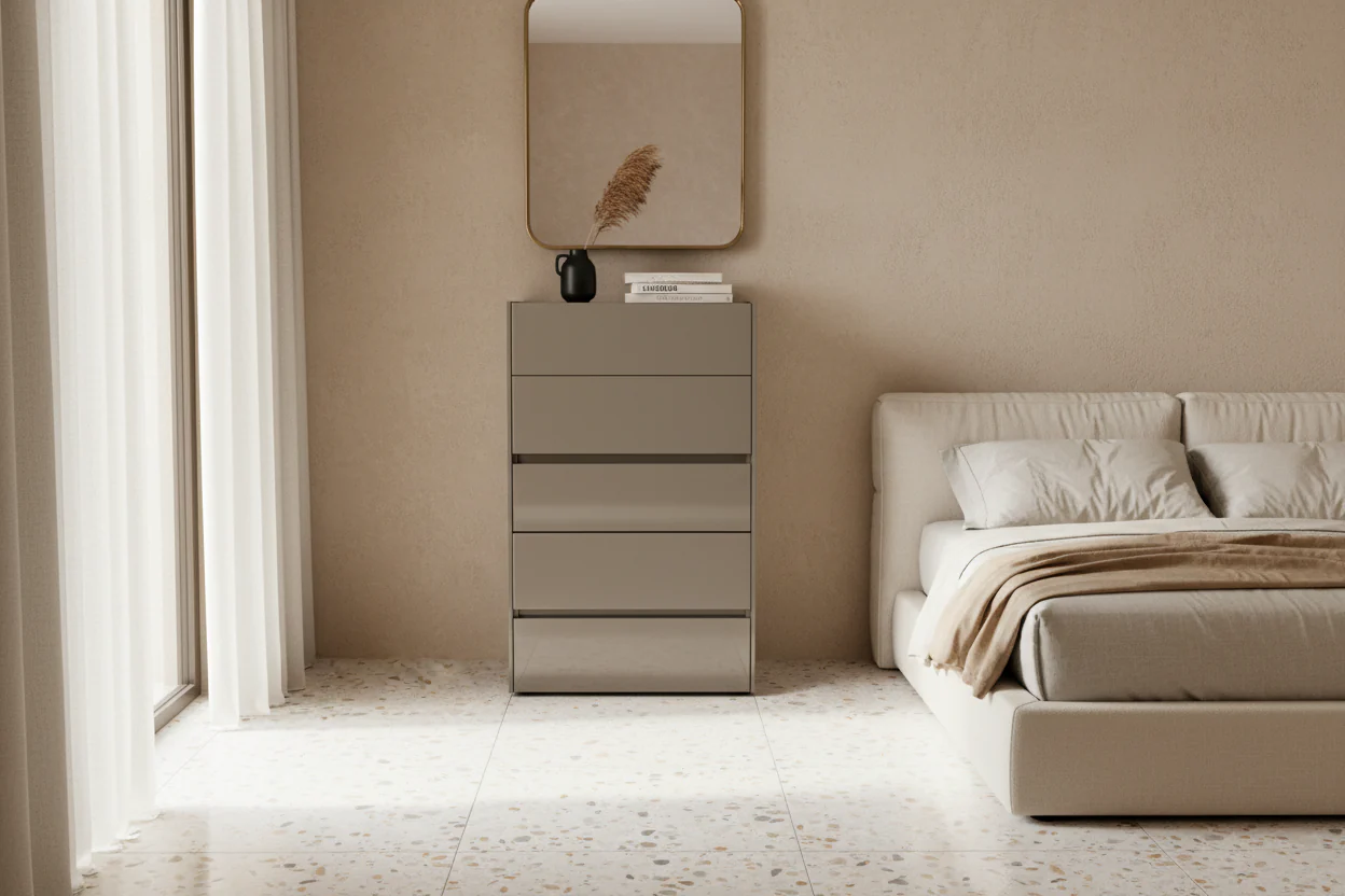 Oak Gloss Tall Chest - Image 4