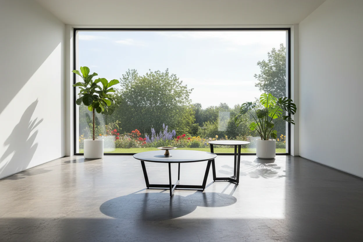 Onyx Minimalist Round Coffee Table Set - Image 15