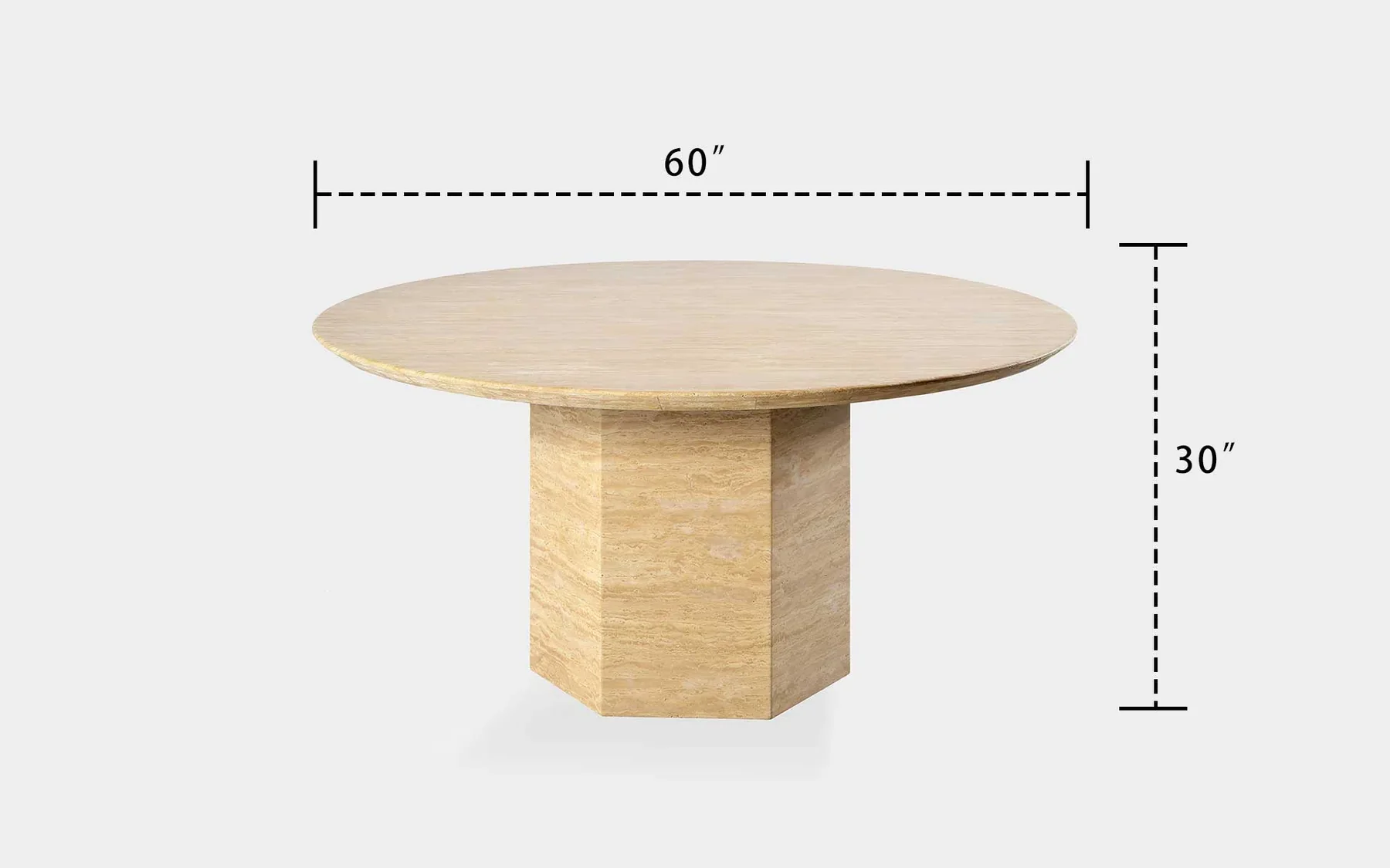 Opal Travertine Round Dining Table - Image 4