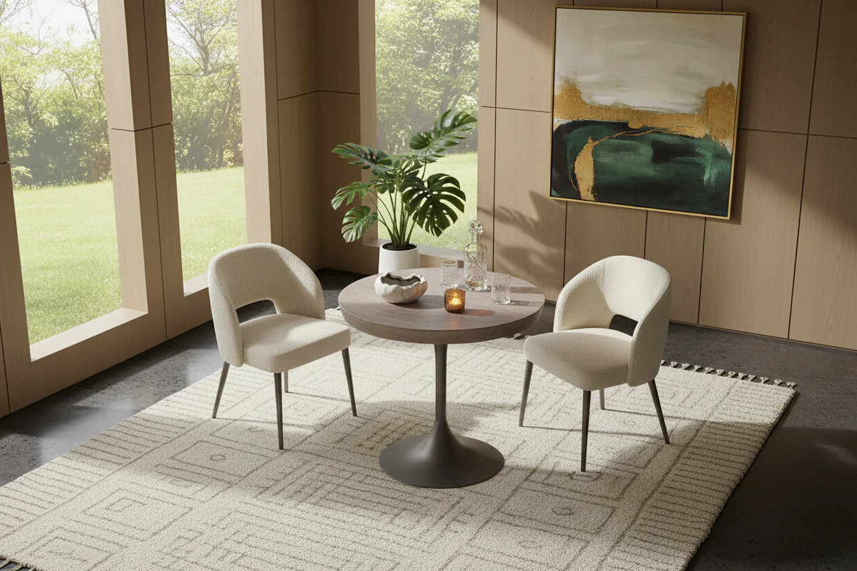 Orbit Industrial Round Dining Table/Side Table - Image 5