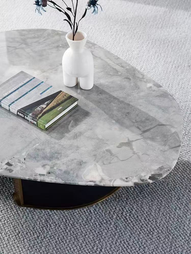 Oreo Grey Marble Table - Image 4