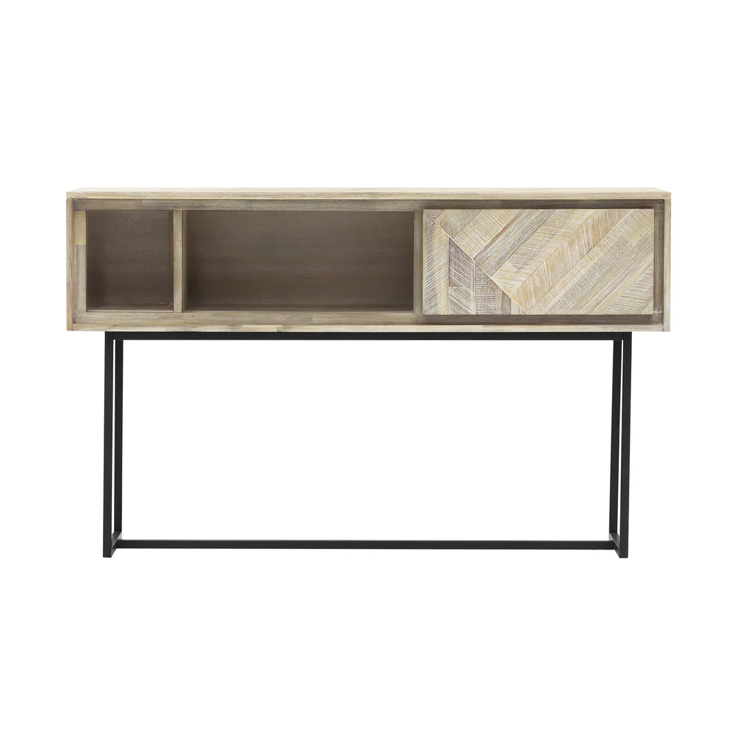 Peridot Rustic Wood and Metal Console Table - Image 10
