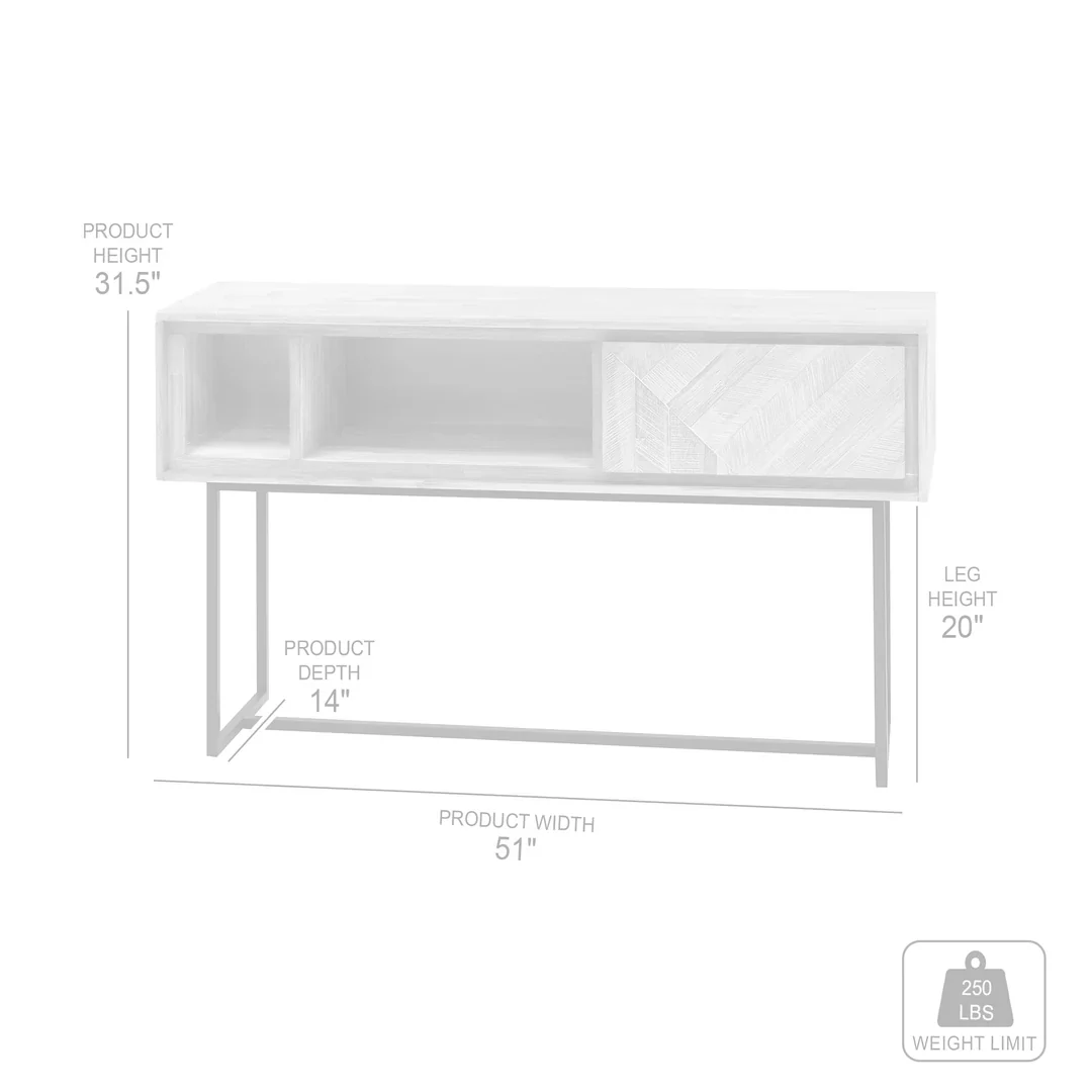 Peridot Rustic Wood and Metal Console Table - Image 12