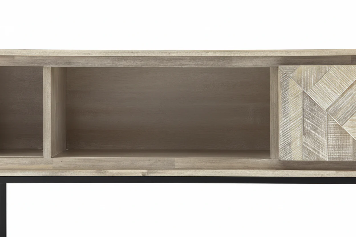 Peridot Rustic Wood and Metal Console Table - Image 13