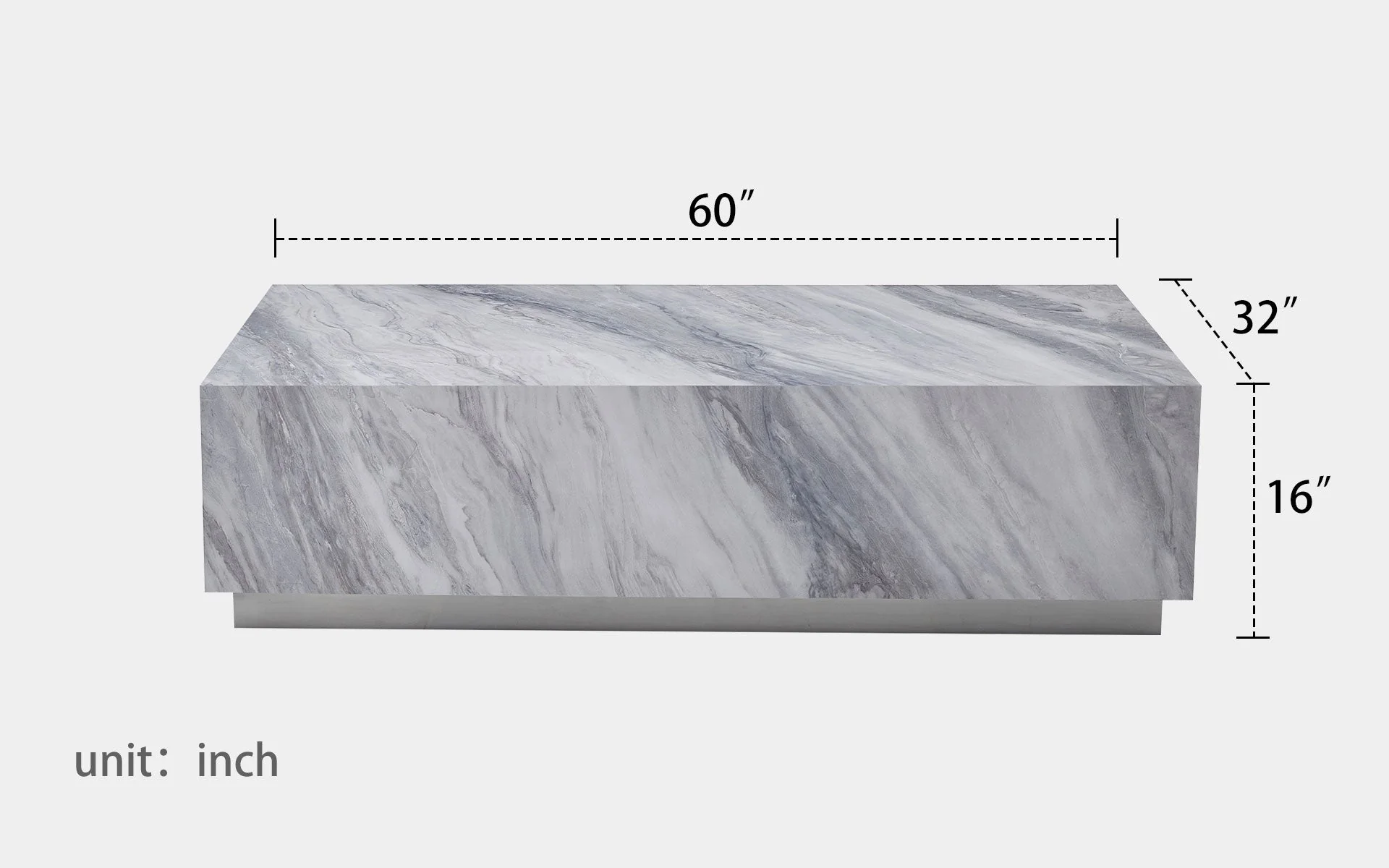 Perseus Sintered Stone Rectangle Coffee Table - Image 15