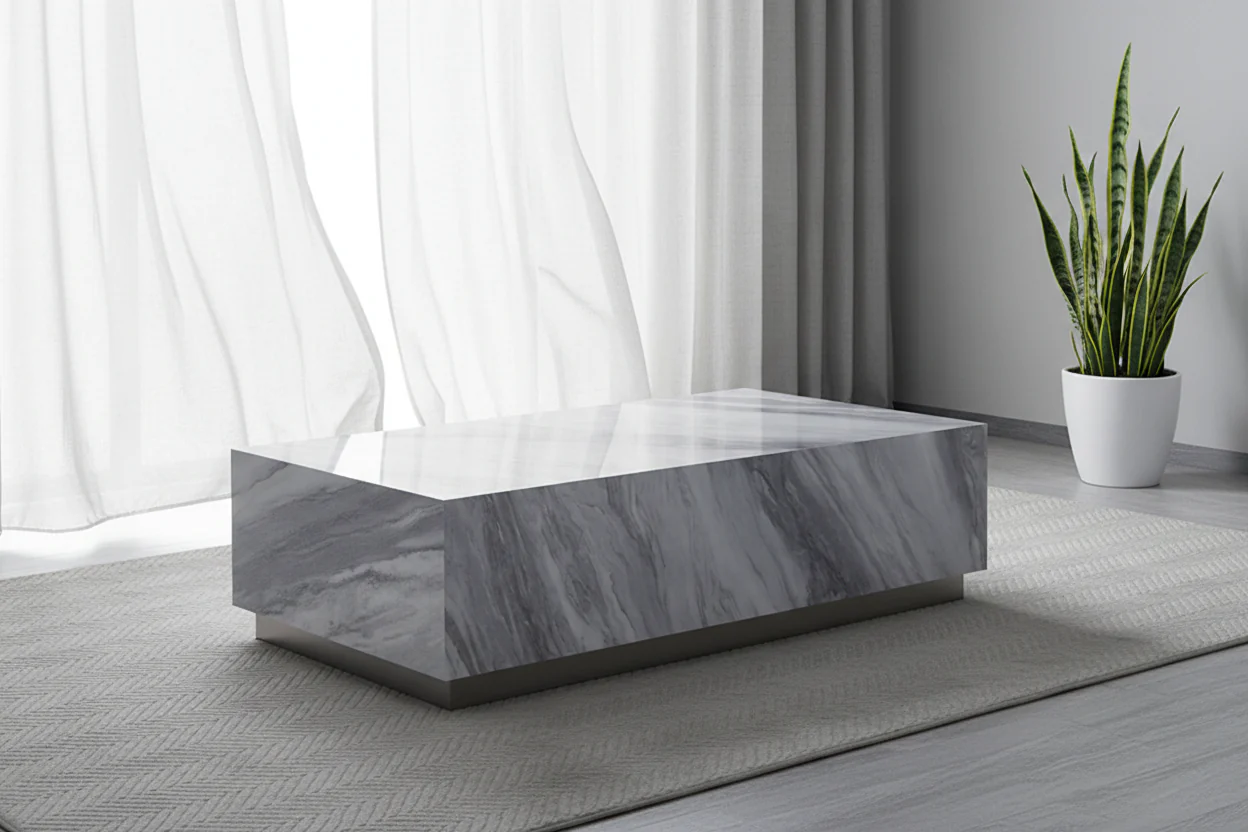 Perseus Sintered Stone Rectangle Coffee Table - Image 4