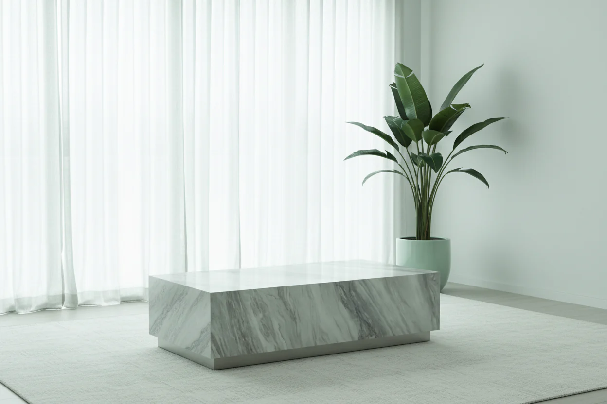 Perseus Sintered Stone Rectangle Coffee Table - Image 5