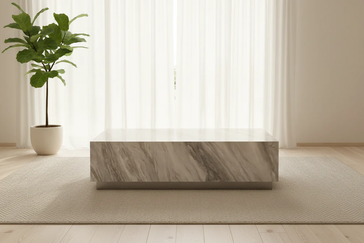 Perseus Sintered Stone Rectangle Coffee Table - Image 7