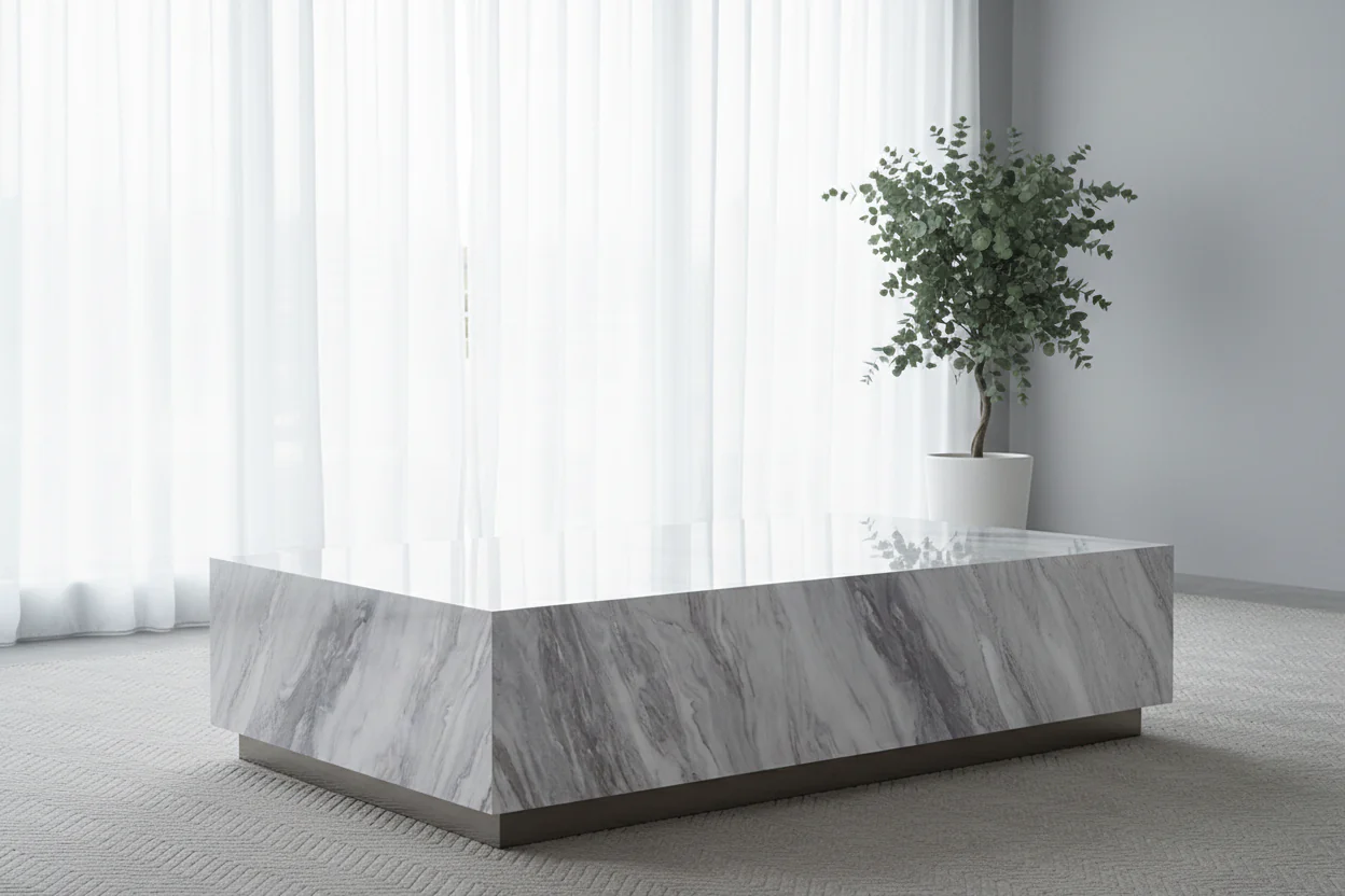 Perseus Sintered Stone Rectangle Coffee Table - Image 8