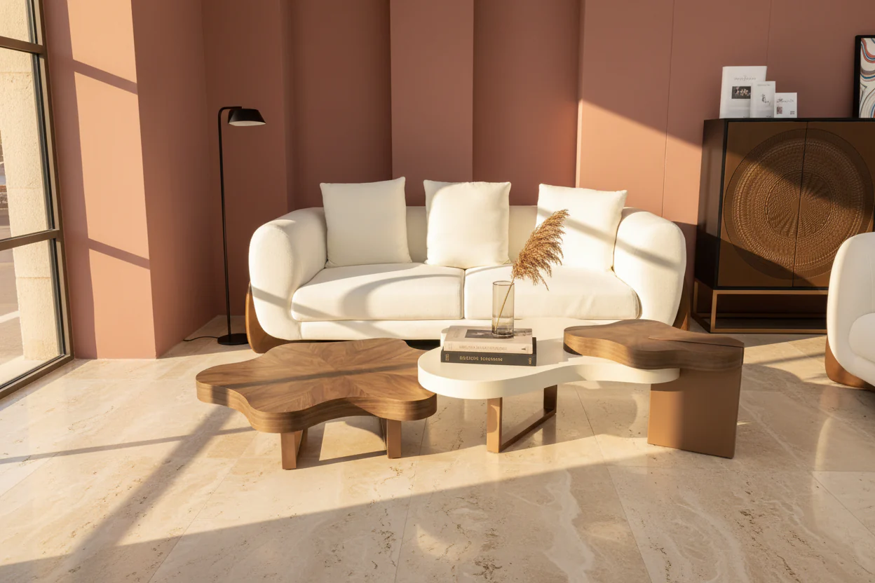 Petal Harmony Coffee & Side Table - Image 3
