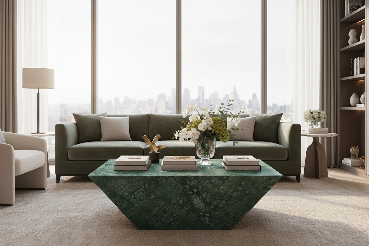 Pistachio Marble Coffee Table - Image 2