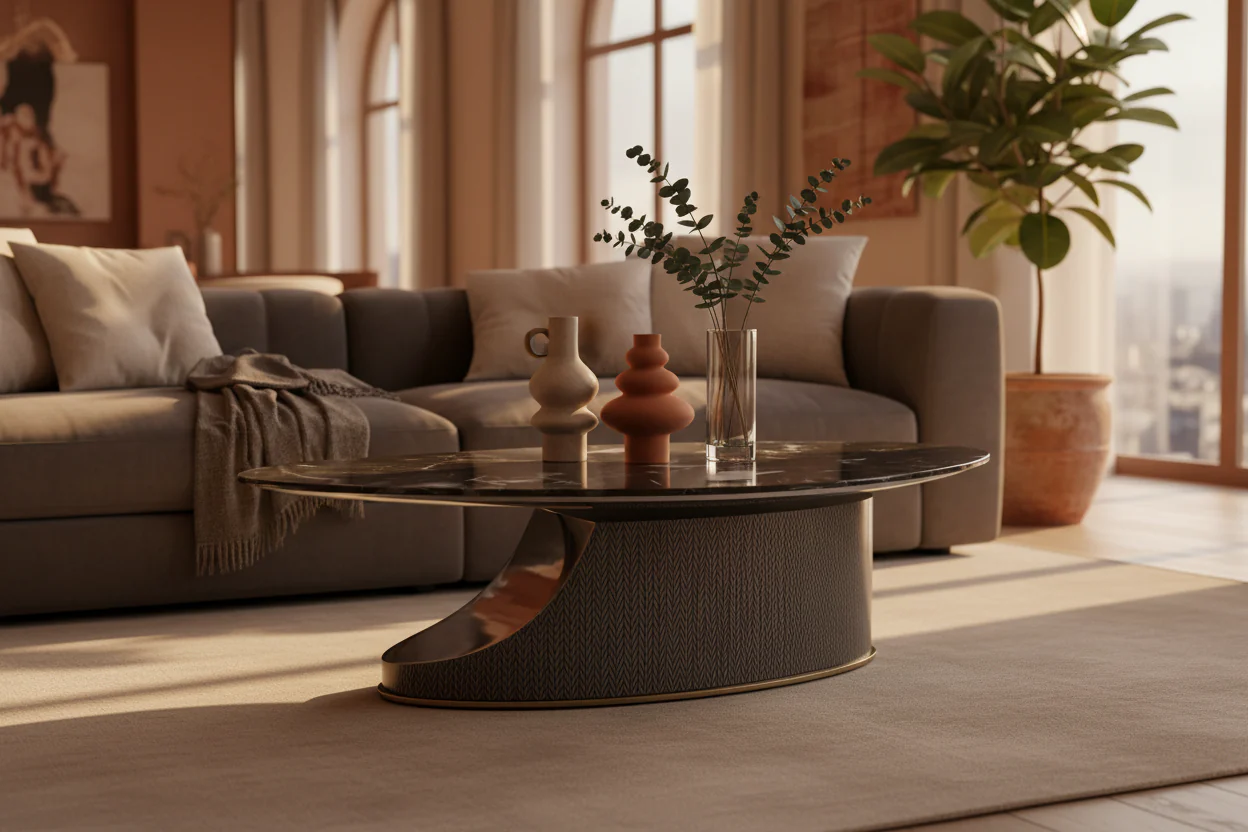 Poire Marble Coffee Table - Image 3