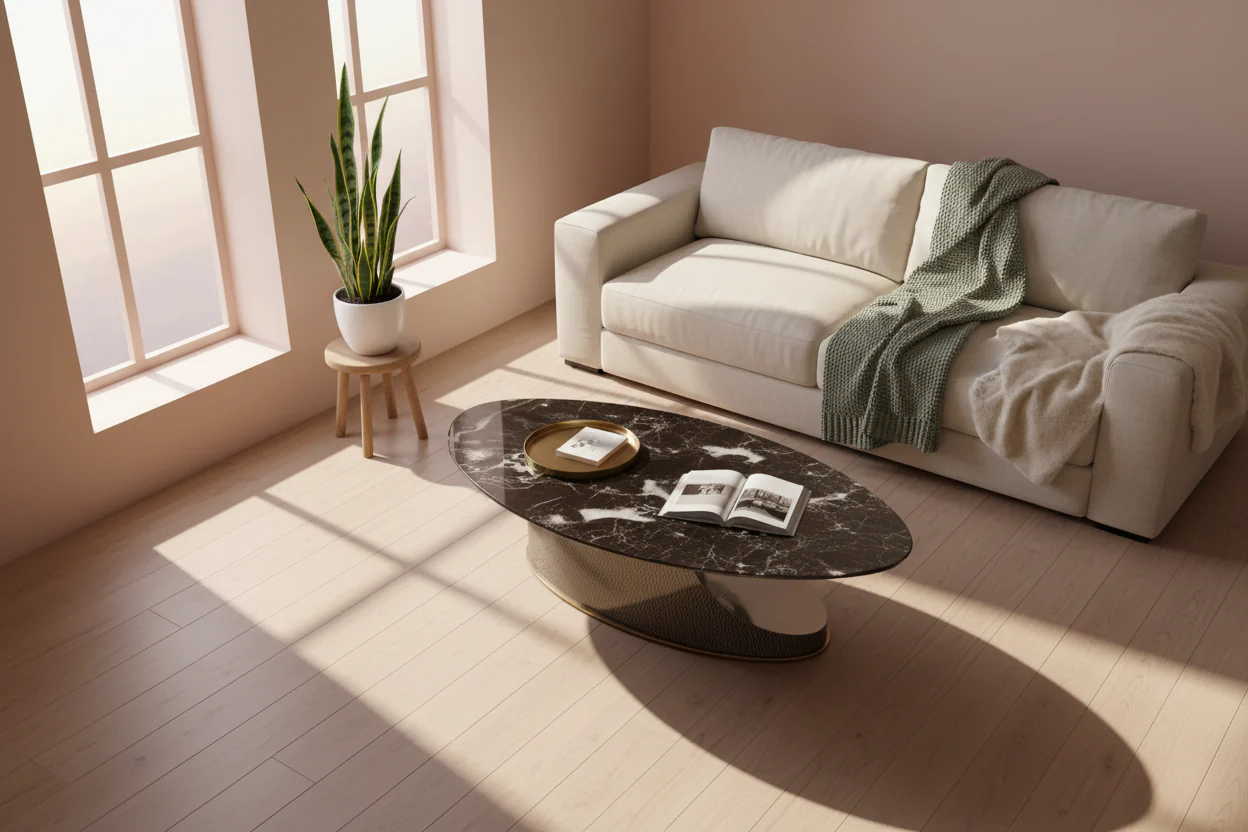 Poire Marble Coffee Table - Image 4