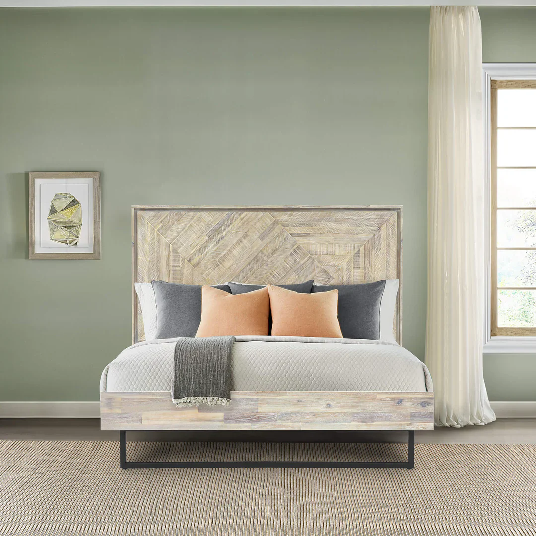 Prescott Rustic Modern Platform Bed - Image 2