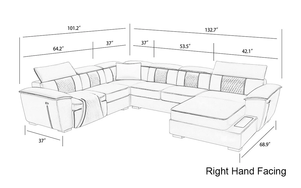 Radiant Luxe Power Recliner Sectional - Image 8