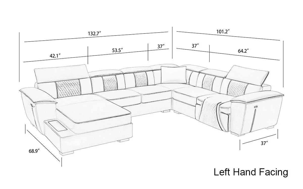 Radiant Luxe Power Recliner Sectional - Image 9