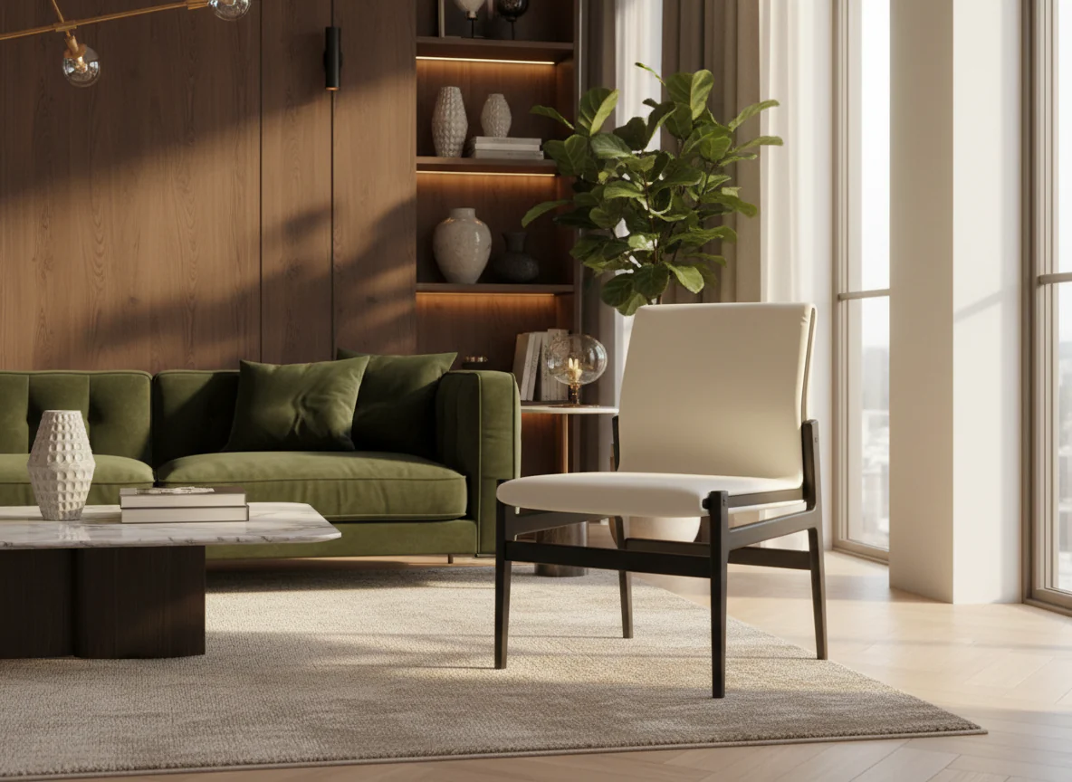 Reeven Modern Armless Dining Chair - Image 3