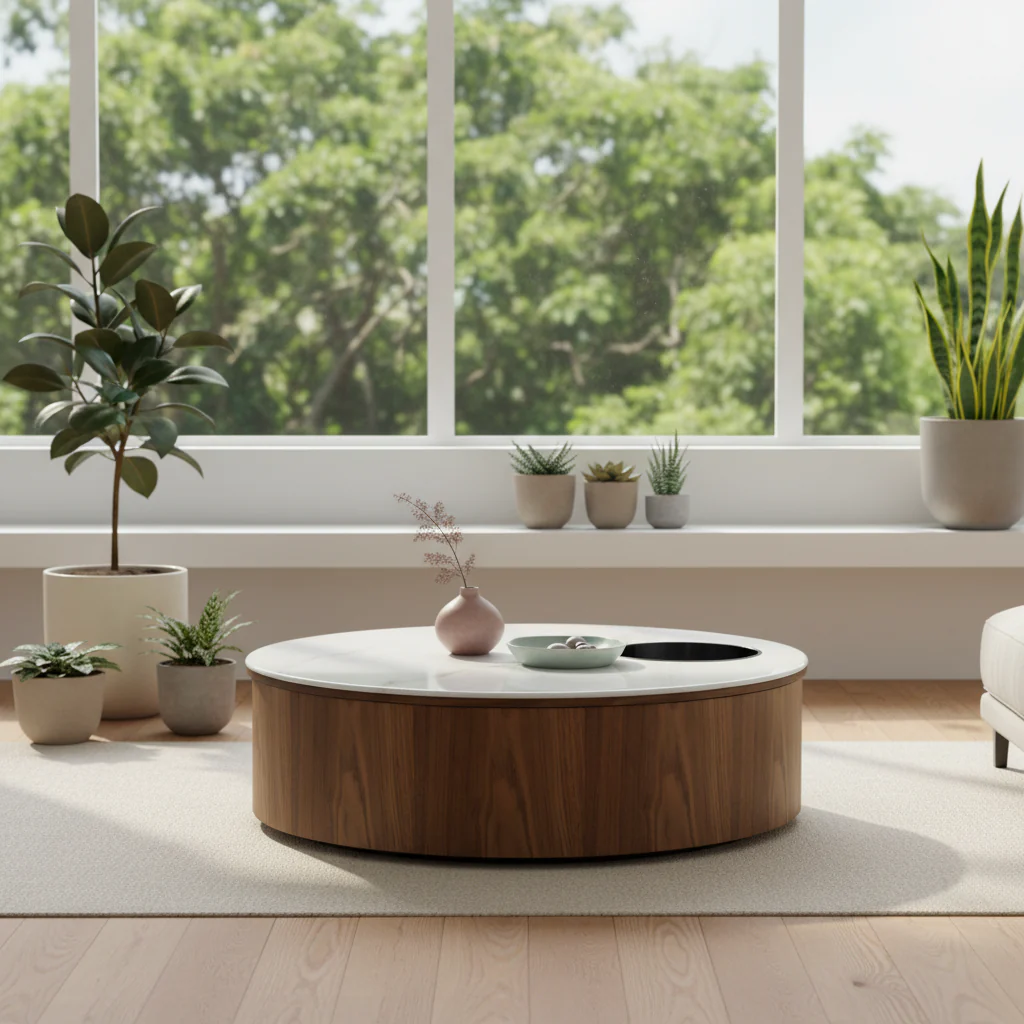 Rivet Marble Coffee Table - Image 4