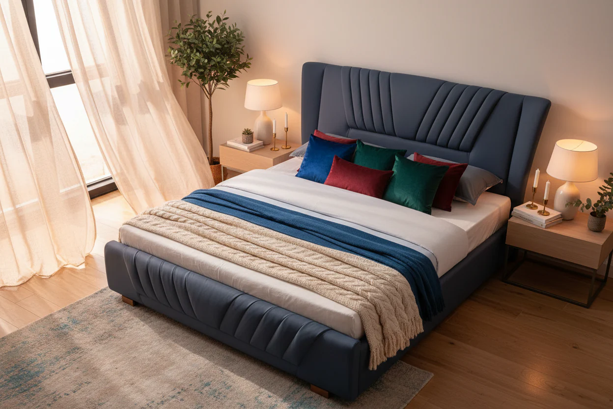 Royal Crown Leather Bed - Image 4