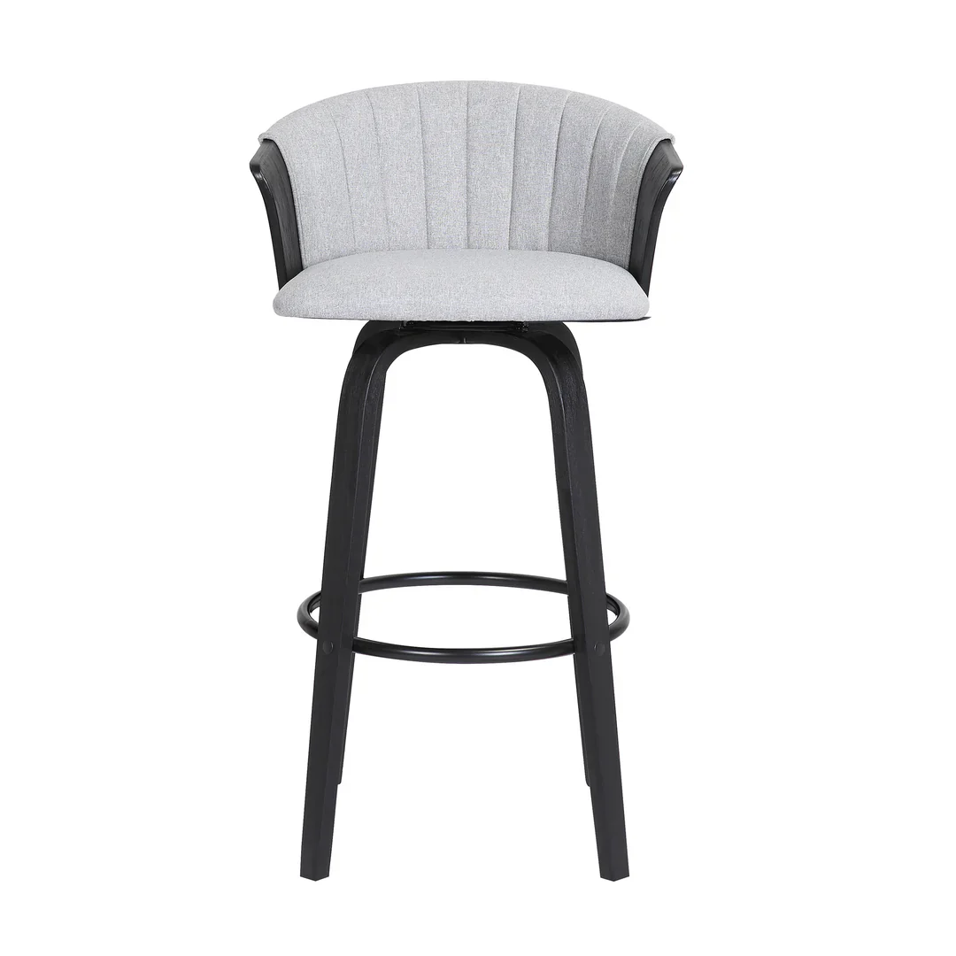 Ruby Modern Upholstered Swivel Bar Stool - Image 2